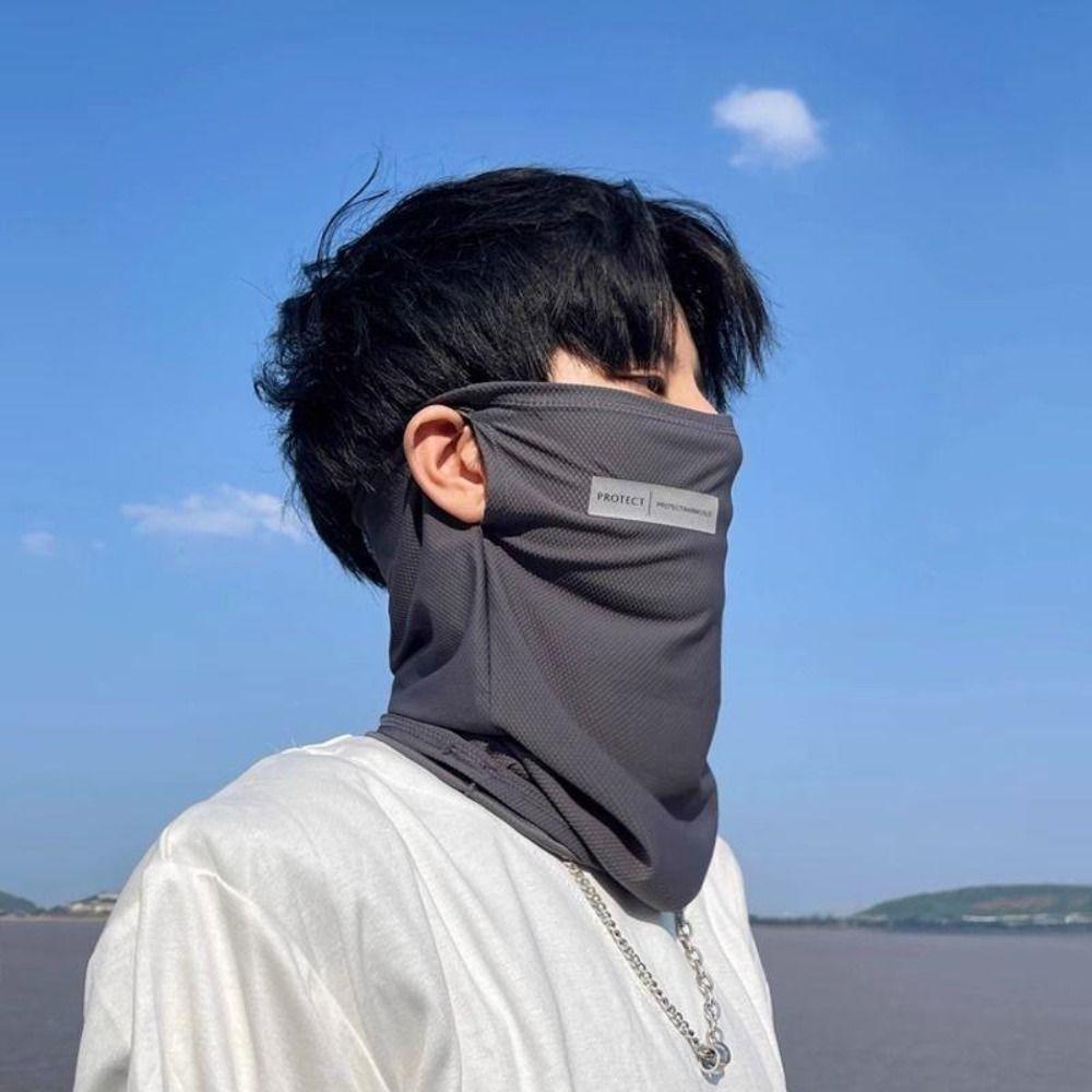 Outdoor Ice Silk Mask Scarf Summer Sunscreen Neck Wrap New Ice Silk Face Cover  for Men Women