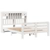 VidaXL Lit bibliothèque sans matelas blanc 150x200 cm bois pin massif 3309966