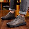Leather wool Northeast winter snow boots men's fur integrated extra thick thick sole warm and cold cotton shoes