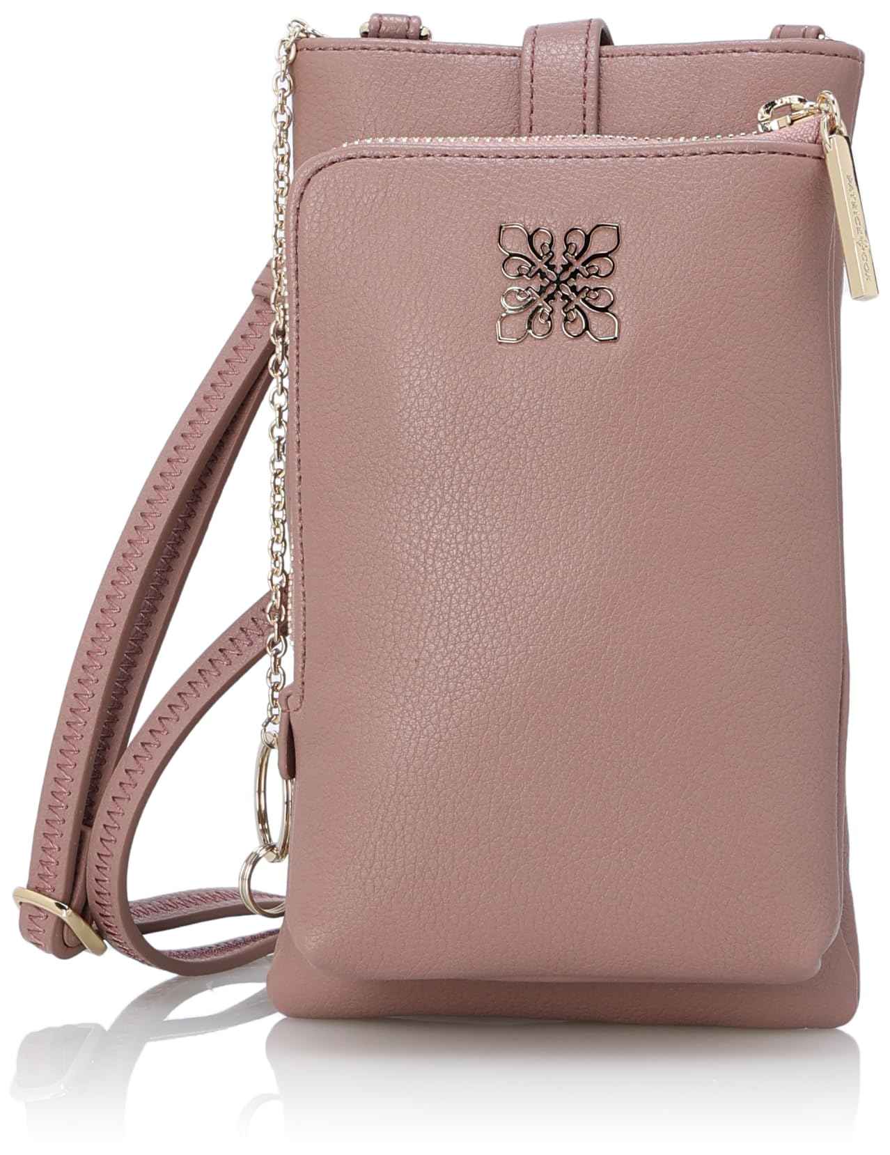 

Smartphone Shoulder Soft synthetic diagonally easy to care adult lily pattern brooch PXLHCCS1 Pink [Patrick Cox] [Quartet Line] leather, simple, рожевий