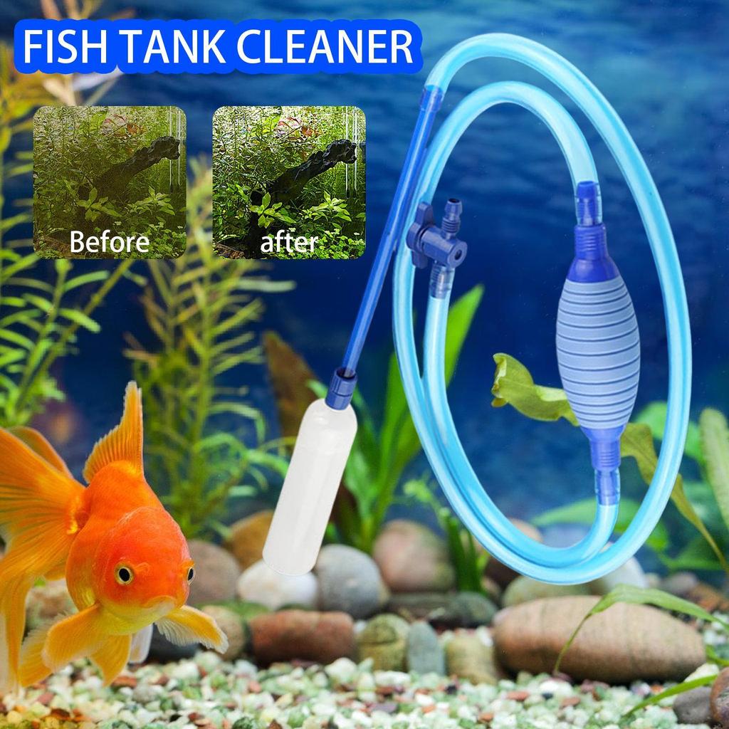 Aquarium Manual Water Changer Fish Tank Air Pump Cleaning Tools Handheld Aquarium Cleaner Vacuum Siphon Pump