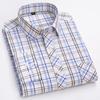 Men's 100% Cotton Plaid Long Sleeve Shirt - Casual Spring/Summer Style