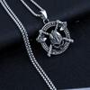 Silver Viking Axes Rune Nordic Necklace 406