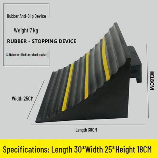 Rubber Anti-Slip Wheel Chocks - Portable Triangular Stoppers for Cars