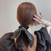 Neue Ins Koreanische Damen Haaraccessoires Elastisches Haarband Blume Stoff Druck Scrunchies Schleife Band Haargummi