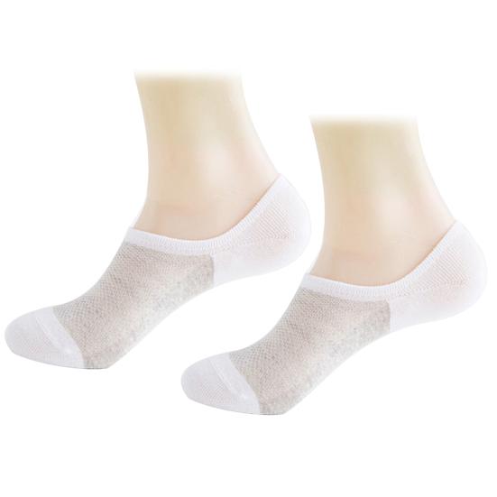 Men Summer Breathable Mesh Color Block Anti-slip Invisible Low Cut Boat Socks