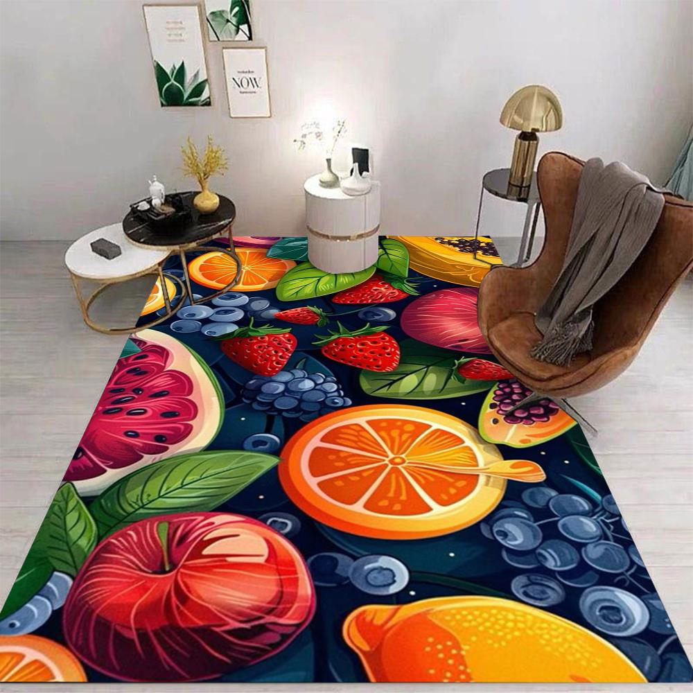 Fruit Carpet Cartoon Living Room Bedroom Kitchen Sofa Table Balcony Rug Non-slip Washable Mat Exquisite Home Ornaments