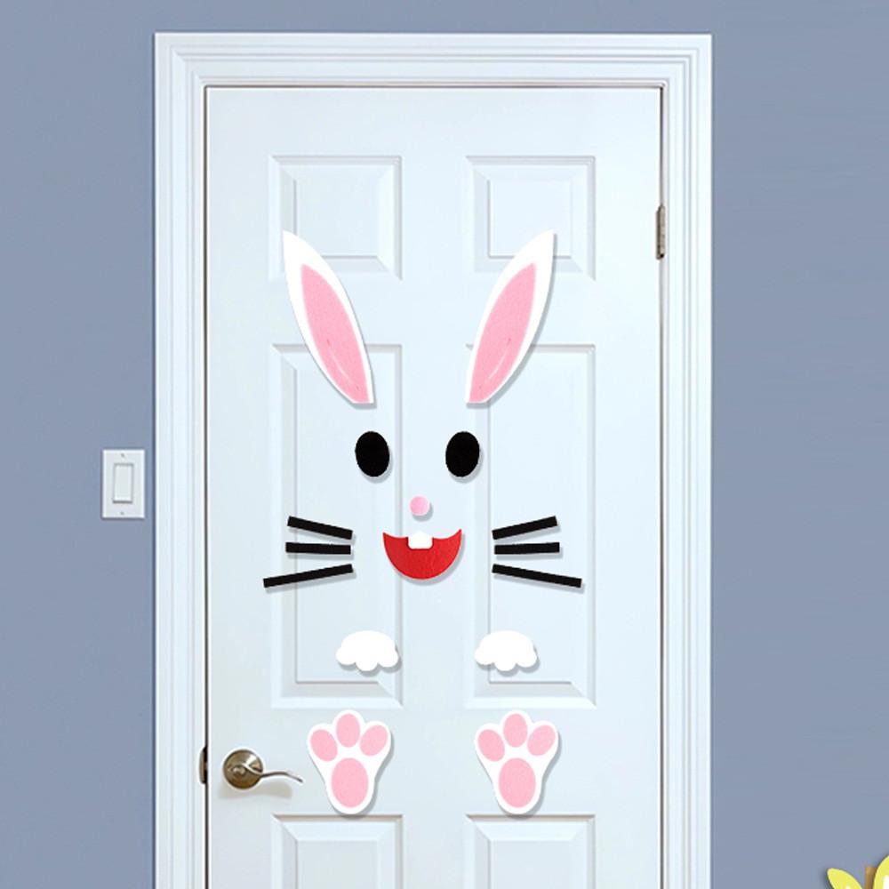 Adorable Diy Easter Bunny Door Decorations Craft Set For Cheerful Holiday Decor
