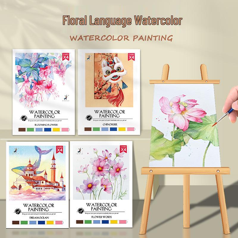 Aquarell-Haftnotizblock für Kinder: DIY Gouache Malen und Malbuch