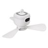 Small Ceiling Fan with Light ABS Quiet Rechargeable Portable Hanging Fan Light with Remote Control
