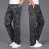 Camouflage-Baumwoll-Arbeitshose für Herren, große Arbeitshose, Hose für Herren, elastisch, gewaschen, Freizeithose für Herren