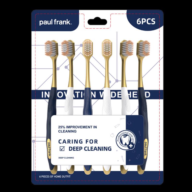 Paul Frank Wide Head Soft Bristle Toothbrush 6-Pack