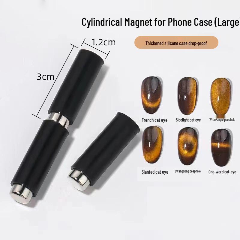 Multifunktionaler Katzenaugen-Nagelkunst-Magnet: Starker zylindrischer Magnet für ausgefallene Blitzeffekte.