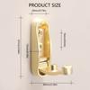 2 Pack Practical Wall Hooks Practical Kirsite Construction 55lb Weight Capacity Foldable Design Space Saving Home Organization