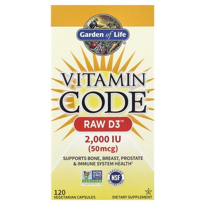 Vitamin Code®, Raw D3™, 120 Kapsułek Roślinnych