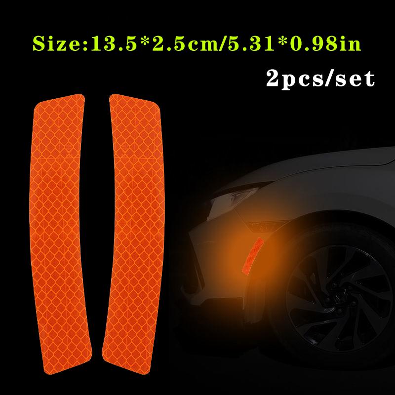 

2 шт./компл. Автомобильные светоотражающие защитные наклейки Автомобильная светоотражающая наклейка на бровь колеса Светоотражающая предупреждающая защитная лента