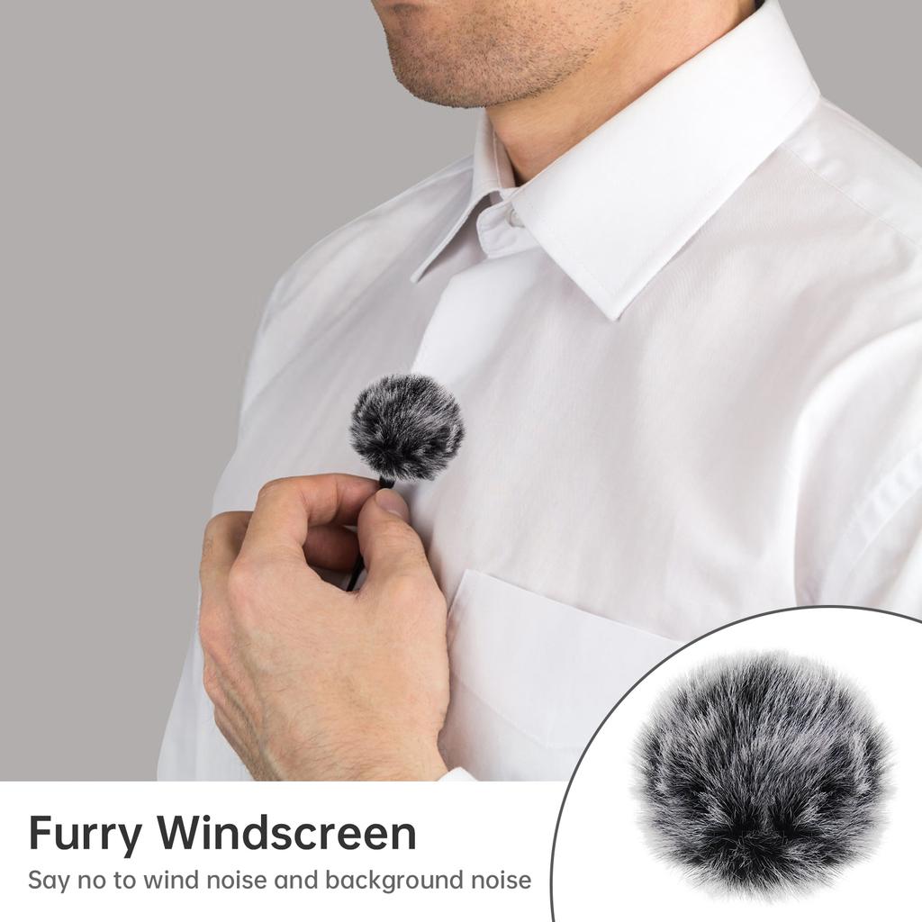 10pcs Lavalier Mic Furry Muffs Foam Windscreens Mini Microphone Universal Fit Wind Noise Reduction Accessory Kit