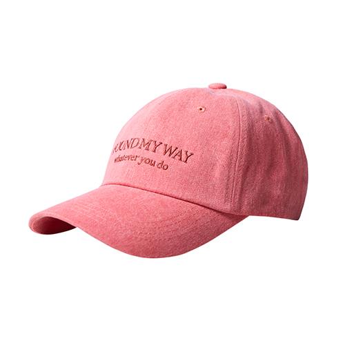 Paundeumaiwei Signature Lettering Logo Ball Cap - Coral
