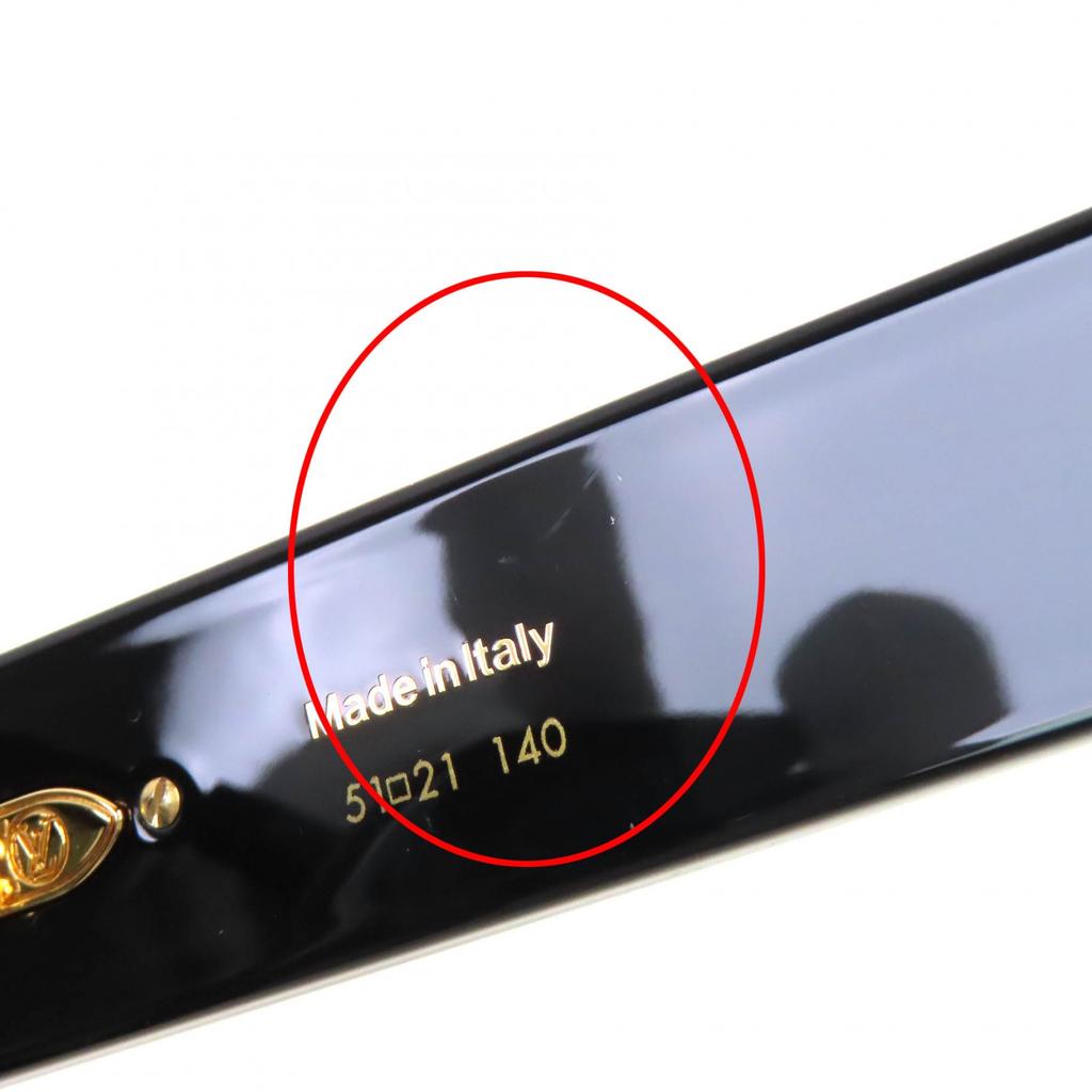 Great LOUIS VUITTON sunglasses Monogram Flower Edge Eyewear Frame: Black Women Z1777E Used