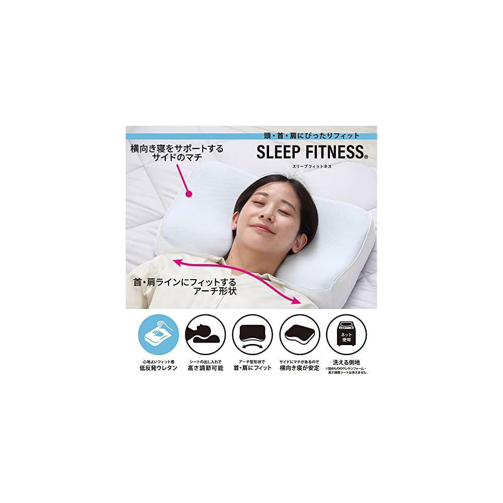 Nishikawa Sleep Fitness Memory Foam Pillow: Comfortable Fit, Memory Foam Urethane, Perfect Fit for