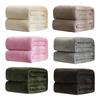 Solid Striped Throw Blanket Flannel Fleece Soft Adult Bed Cover Bedspread for Sofa Bedroom