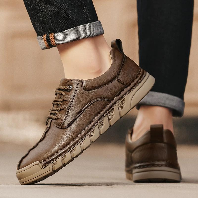 Men's casual leather shoes Genuine Leather Men's Casual Shoes Summer Men Shoes handmade Leather Men Loafers