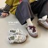 Spring 2026 Kids' Korean-Style Mesh Trainers with Pearl & Lace Trim