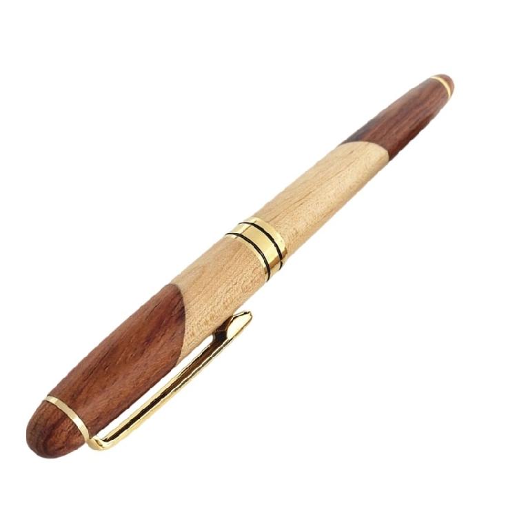 

Wood Roller Pen with Metal Pen Clip Business Singing Pen Comfortable Grip For Office And School Writing Supplies 1