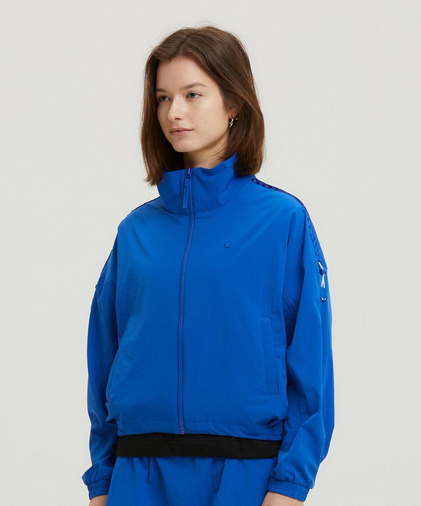 Aven Flor High-Neck Windbreaker Blue