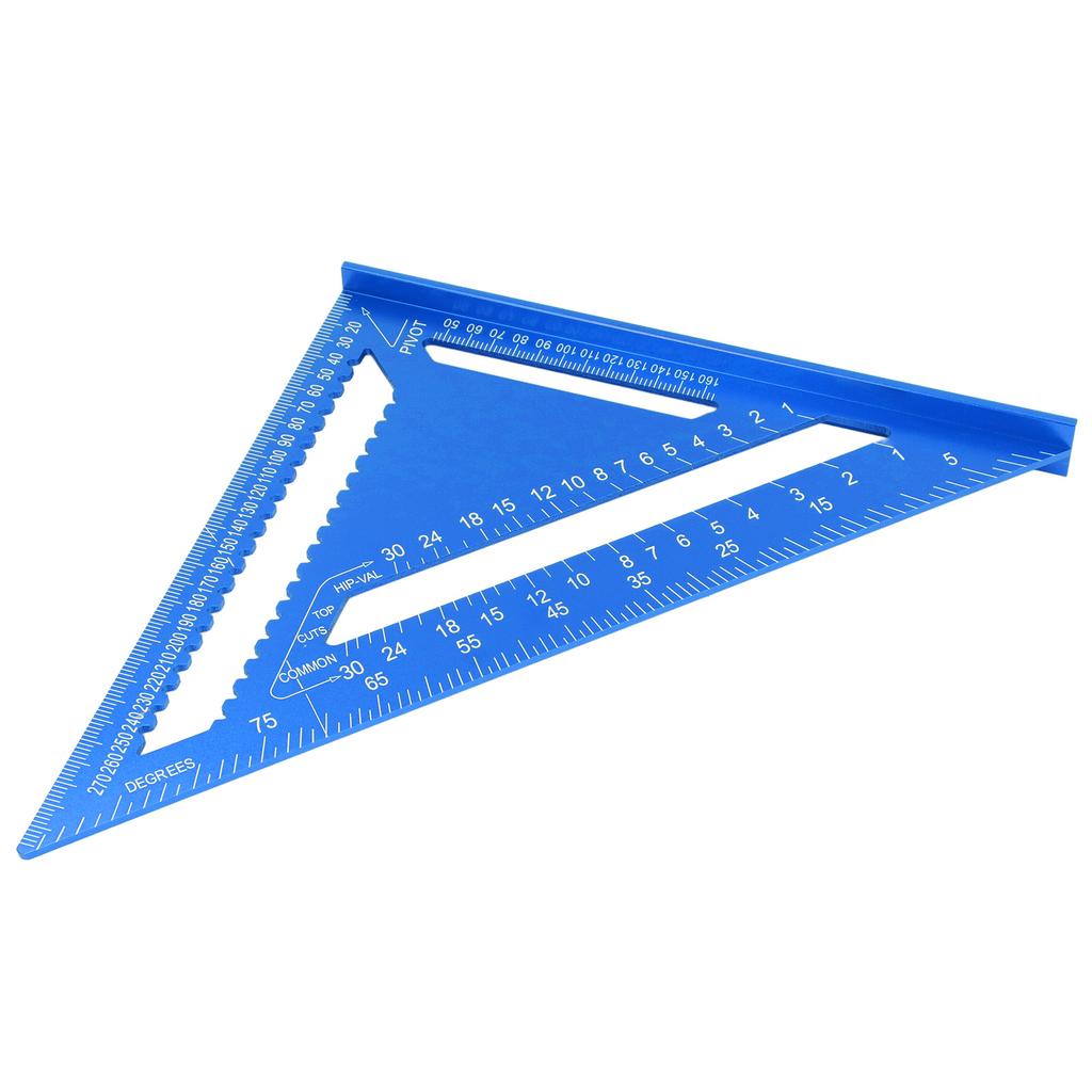 Echer de căprior 12 Inch 45 90 Grade Echer Triunghiular de Tâmplar Aliaj Aluminiu Prelucrarea Lemnului Metric