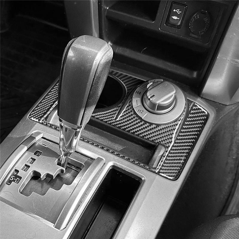 Carbon Fiber For Toyota 4Runner 2010- LHD Center Control Cup Holder Panel Cover Interior Accessories-A87Q