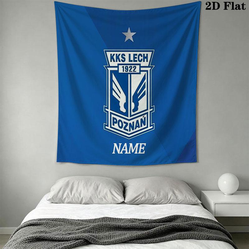 Custom KKS Lech Poznań Wall Hanging Printed Fabric Blanket Decorative Tapestries for Bedroom Living Room Home Decor