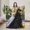 Wicked 2 Musical Movie Glinda Poster Flannel Blanket  Soft Throw Blanket for Home Decor Travel Novelty Bedspread Sofa Bed Cover