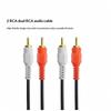 1Pcs Rca Audio Splitter Cable 2Rca Male To 2 Rca Male Audio Video Cable For Dvd Sound Tv Box Louder 1.5 Meters