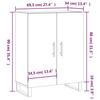 VidaXL Buffet chêne fumé 69,5x34x90 cm bois d'ingénierie 827753