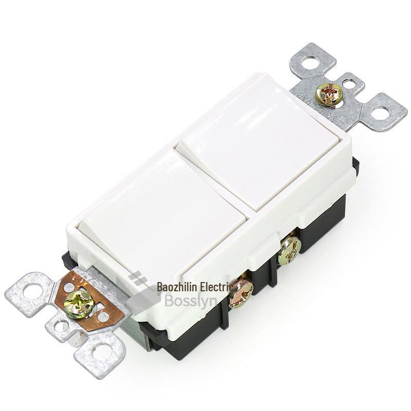 American Double Rocker Wall Switch: Standard Two-Gang Single Pole