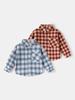 Kids' Korean Style Plaid Long-Sleeve Shirt Jacket for Boys - Trendy and Loose Fit for Spring and Autumn