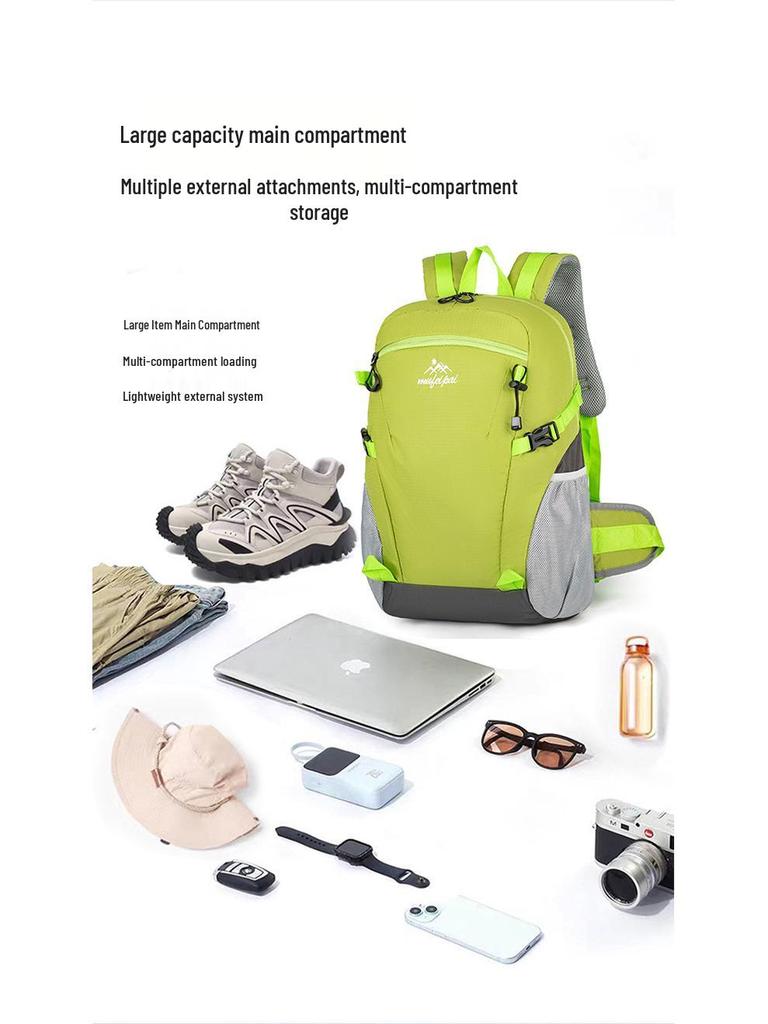 Large Capacity Mountaineering Backpack: Outdoor Hiking, Travel, and School Bag for Men & Women