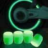 8Pcs Self-luminous Glowing Tire Valve Caps Night Glowing Tyre Valve Stem Cover  Night