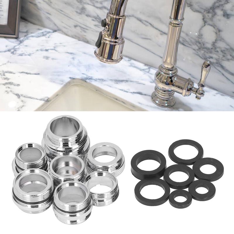 Kit de Adaptadores de Torneira Macho Fêmea com Junta de Latão Aerador Adaptador Conjunto de 7 Peças/Conjunto para Mangueira de Jardim Pia de Cozinha