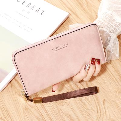 Wallet Women's Long Single Zipper Multi Functional Retro Large Capacity Leather Wallet Phone Bag