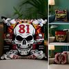 Hells Angels Motorcycle Club HAMC-Cool Pillow Case Comfort Sofa Bed Silky Elegant Invisible Zipper Custom Decorative C