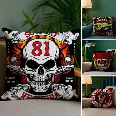 Hells Angels Motorcycle Club HAMC-Cool Kissenbezug Komfort Sofa Bett Seidig Elegant Unsichtbarer Reißverschluss Kundenspezifisch Dekorativ c