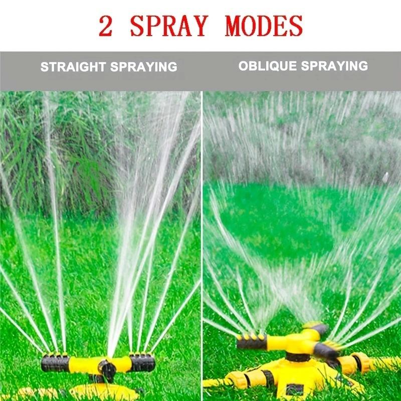 360° Automatic Rotating Sprinkler - 3-Arm Tandem Sprinkler for Nursery Irrigation & Garden Watering