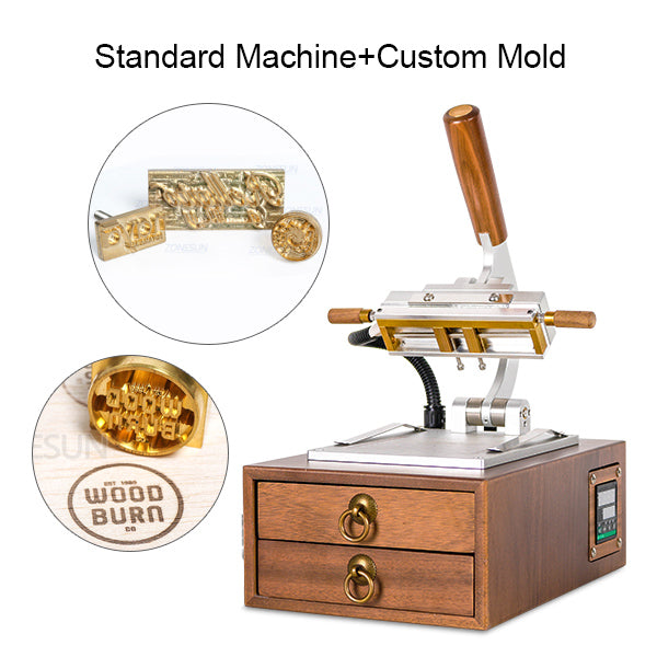 ZONESUN WT-90XT Wooden stamp Digital PVC Card Book Leather Paper Wood Custom Logo Embossing Hot Foil Stamping Machine