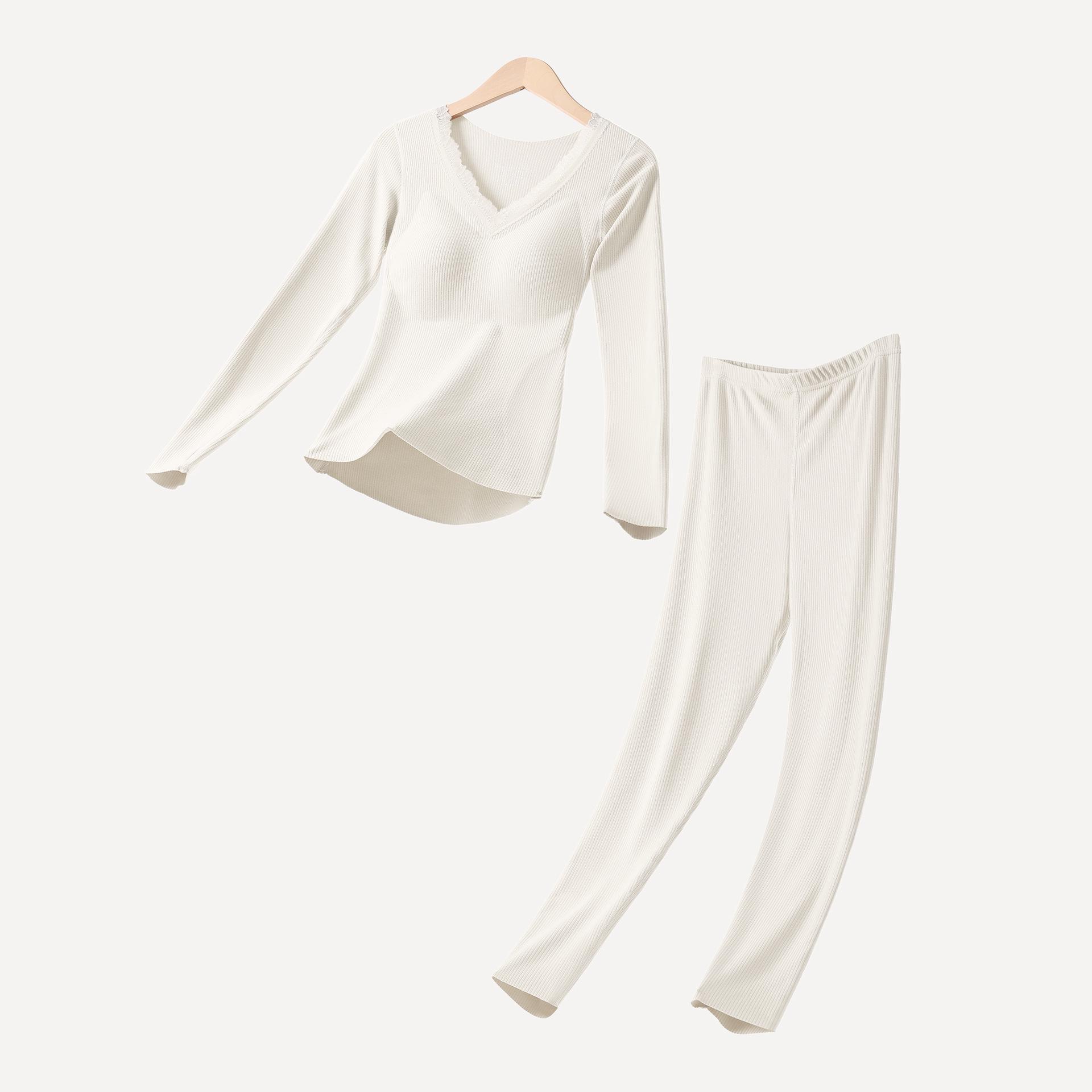 

7A Women s Cashmere Thick Fleece-lined Underwear Set for Autumn/Winter 2025 XL (100-120 jin)