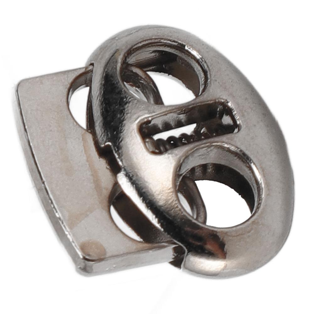 30pcs Bright Silver Spring End Toggles Heavy Duty Drawstring Fasteners  For Drawstrings