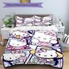 3pcs Hello Kitty's Cute Moments Bedding Set Includes Quilt Cover and Pillowcases, Suitable for All Seasons, Machine Washable Ideal Gift S043