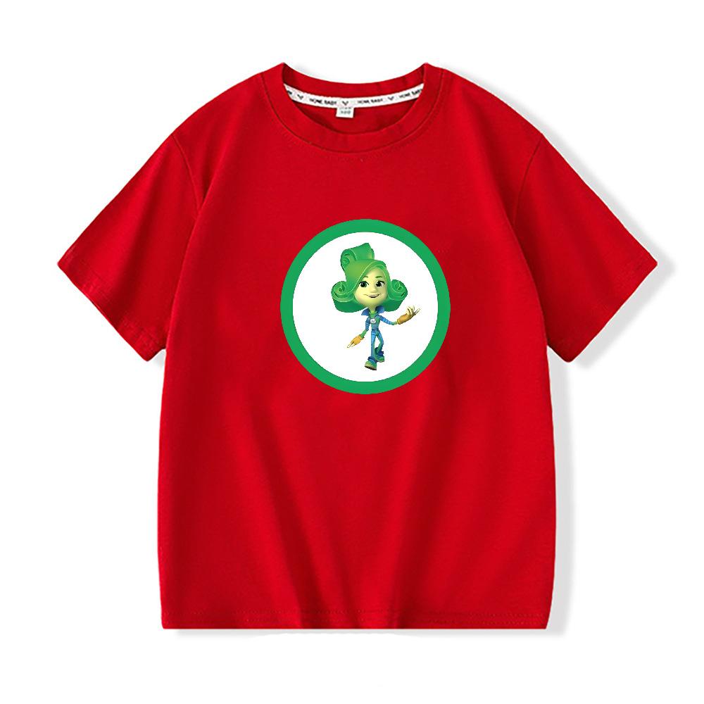 

The Fixies Baby Girls T-SHIRT Summer Casual Short Sleeve Toddler Clothing Kids Soft 100%Cotton Funny T-shirt Anime T-shirt Cartoon Childrens Tops 100 красный