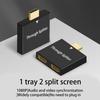 HDMI-compatible Adapter 1 to 2 Way Household Dormitory Office Splitter Adapter Male to Dual Female for Monitor Laptop